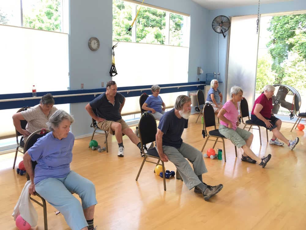 All of our Group Ex Classes take place here. When not reserved for a class, plenty of space for stretching, boxing, or calisthenics.