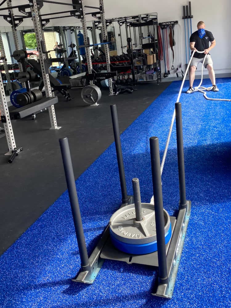 CrossFit style workout space. Semi-Private Personal Training also takes place here.