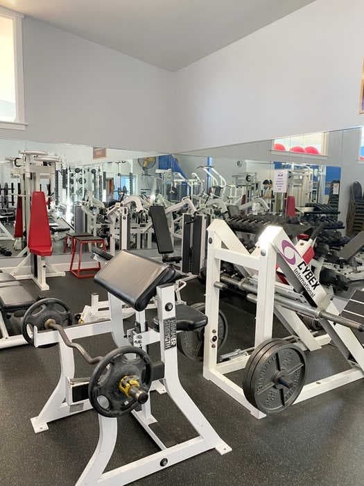 Cable Machines, Dead Lift Platform, Dumbbells up to 130, Squat Racks, etc.